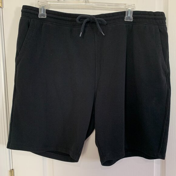 Old Navy 2 PC Fleece Jogger Sweat Shorts Drawstring Navy & Black Size XXL Tall - Picture 5 of 10